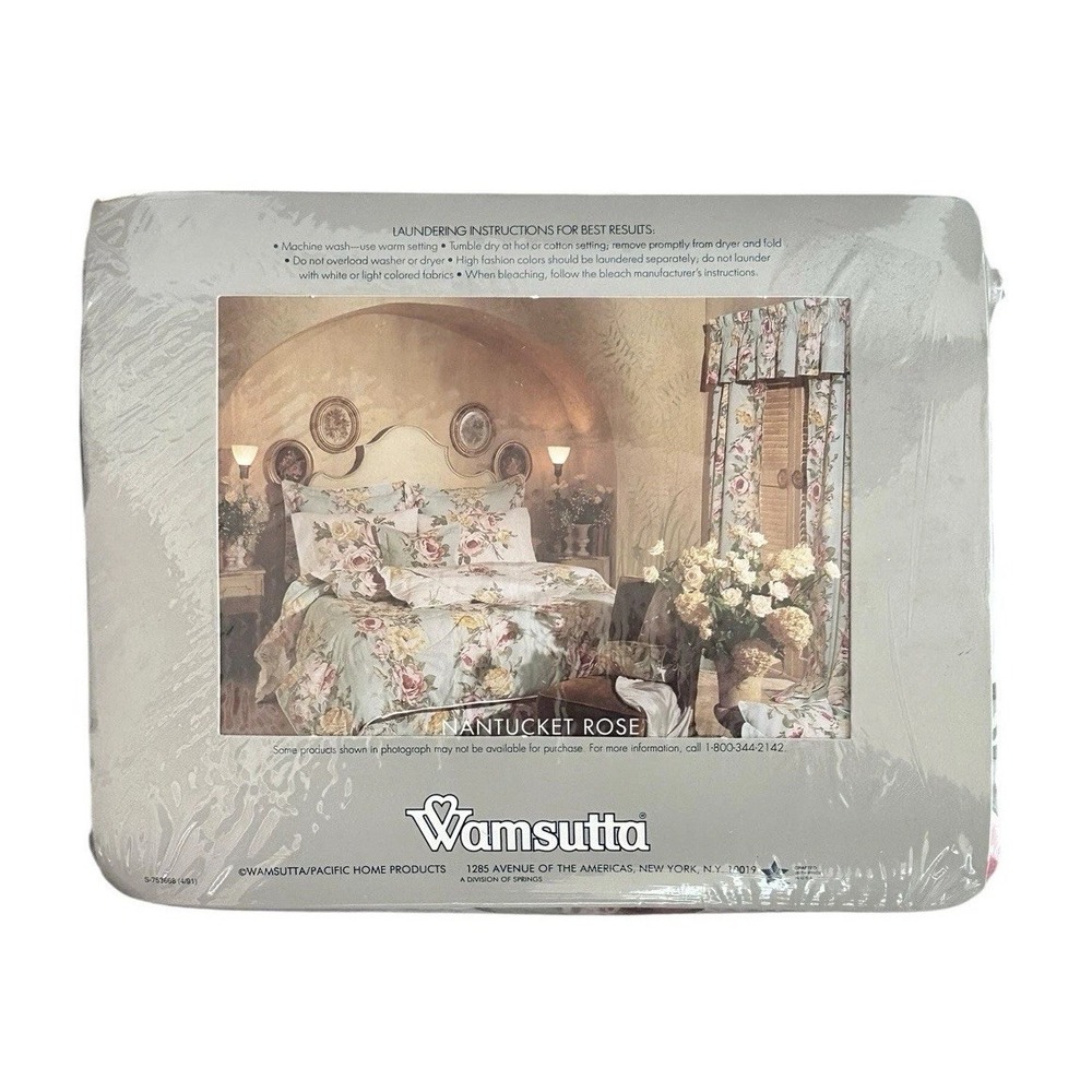 Wamsutta Nantucket Rose Queen‎ Sheet Set Four Piece Cottagecore Floral Vintage